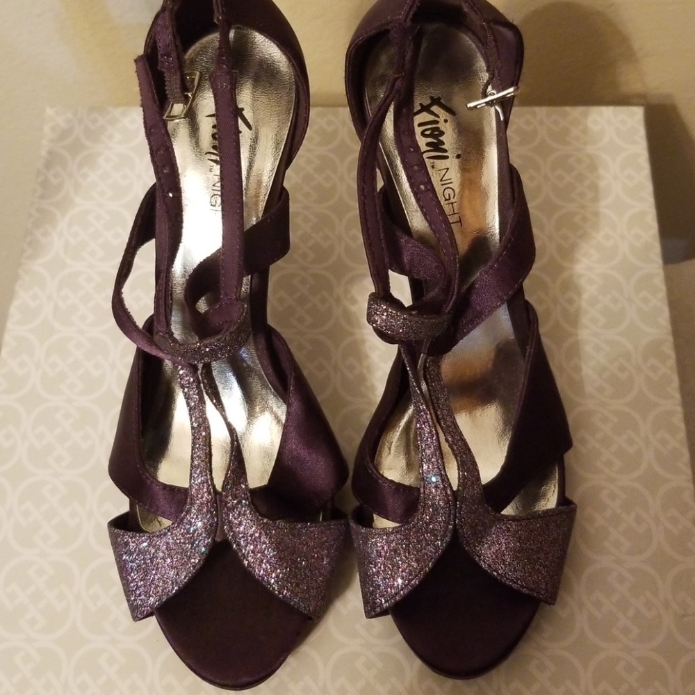 Purple high heels